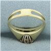 Image 4 : Flower Design Split Shank Diamond Ring in 14k Yellow Gold