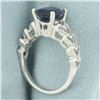 Image 3 : Sapphire Heart Design Ring in 14k White Gold