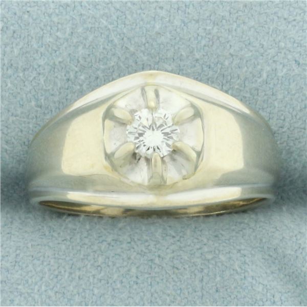 Diamond Solitaire Ring in 14k White Gold