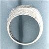 Image 3 : Quilted Design Pave Set Diamond Ring in 10k White Gold