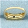 Image 4 : Tension Set  Diamond Solitaire Ring in 14k Yellow Gold