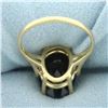 Image 4 : Garnet Solitaire Statement Ring in 14k Yellow Gold