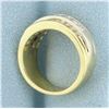 Image 3 : Princess and Emerald Cut Diamond Band Ring In 18k Yellow Gold