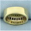 Image 4 : Princess and Emerald Cut Diamond Band Ring In 18k Yellow Gold