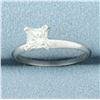 Image 2 : Princess Diamond Solitaire Ring in 14k White Gold