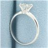 Image 3 : Princess Diamond Solitaire Ring in 14k White Gold