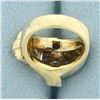 Image 4 : Antique Old European Diamond and Ruby Cross Design Ring in 14k Yellow Gold