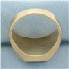 Image 4 : Hematite Roman Spartan Mens Ring in 10k Yellow Gold