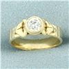 Image 1 : Diamond Solitaire Ring in 14k Yellow Gold