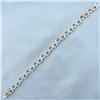 Image 1 : Diamond Heart Link Bracelet in 14k White Gold