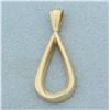Image 1 : High Polish Teardrop Pendant in 14k Yellow Gold