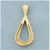 Image 2 : High Polish Teardrop Pendant in 14k Yellow Gold