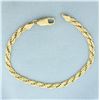 Image 1 : Italian Boston Link Chain Bracelet in 18k Yellow Gold