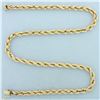 Image 1 : 18 Inch Rope Link Chain Necklace in 14k Yellow Gold
