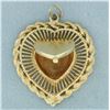 Image 2 : Rope Heart Locket Pendant in 14k Yellow Gold