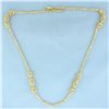 Image 1 : 18 Inch Designer Cage Link Chain Necklace in 14k Yellow Gold