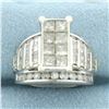 Image 1 : Modern Design Diamond Ring in 10k White Gold