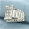 Image 2 : Modern Design Diamond Ring in 10k White Gold