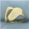 Image 2 : High Polish Abstract Design Ring in 14k Yellow Gold