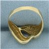 Image 4 : High Polish Abstract Design Ring in 14k Yellow Gold