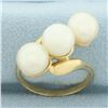 Image 1 : Cultured Akoya Pearl Ring in 14k Yellow Gold