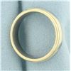 Image 2 : Comfort Fit Titanium and 14k Gold Mens Wedding Band Ring