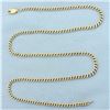 Image 1 : 23 Inch Curb Link Chain Necklace  in 14k Yellow Gold