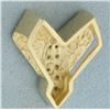 Image 2 : Modern Design Diamond Slide Pendant in 14k Yellow Gold