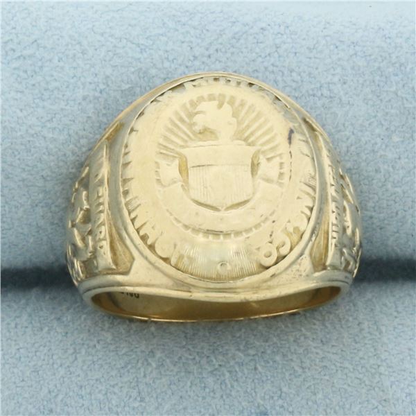 Mens Vintage John Hancock Life Insurance Company Ring in 10k Yellow Gold