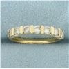 Image 1 : Bar Set Diamond Wedding or Anniversary Band Ring in 14k Yellow Gold