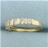 Image 2 : Bar Set Diamond Wedding or Anniversary Band Ring in 14k Yellow Gold