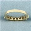 Image 4 : Bar Set Diamond Wedding or Anniversary Band Ring in 14k Yellow Gold