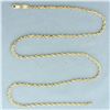 Image 1 : 22 Inch Rope Link Chain Necklace in 14k Yellow Gold
