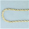 Image 2 : 22 Inch Rope Link Chain Necklace in 14k Yellow Gold