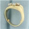 Image 3 : Wave Design Diamond Ring in 14k Yellow Gold