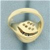 Image 4 : Wave Design Diamond Ring in 14k Yellow Gold