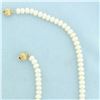 Image 2 : Pearl Necklace Strand and Bracelet Set in 14k Yellow Gold