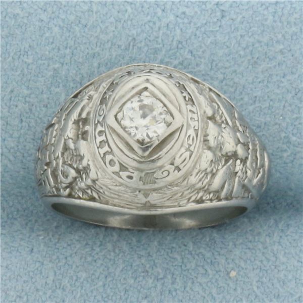 1945 West Point Diamond Class Ring in Palladium