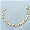 Image 1 : Italian Tank Track Bracelet in 14k Yellow Gold