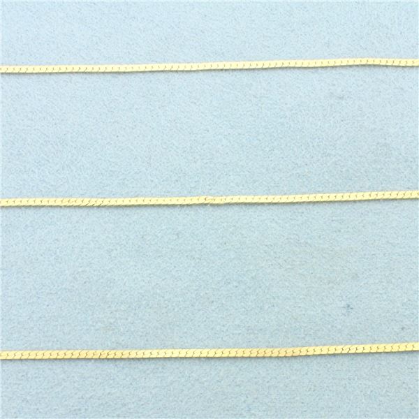 Italian 30 Inch Herringbone Link Chain Necklace in 14k Yellow Gold