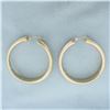 Image 2 : Large Hoop Earrings in 14k Yellow Gold
