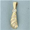 Image 1 : Designer Diamond Pendant in 14k Yellow Gold