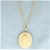 Image 1 : Oval Locket on Rope Chain Necklace in 14k Yellow Gold