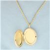 Image 2 : Oval Locket on Rope Chain Necklace in 14k Yellow Gold