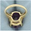 Image 5 : Color Changing Lab Sapphire Ring in 14k Yellow Gold