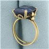 Image 4 : Color Changing Lab Alexandrite Solitaire Ring in 18k Yellow Gold