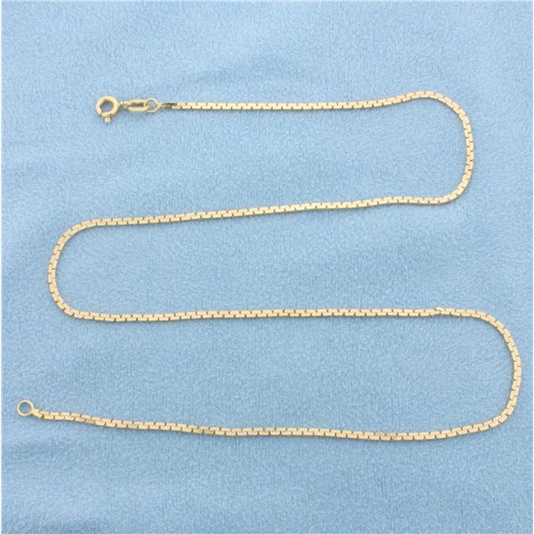 Italian 16 Inch Boston Link Chain Necklace in 14k Yellow Gold