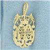 Image 1 : Ten Commandments Tablets Pendant in 14k Yellow Gold