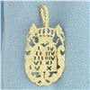 Image 2 : Ten Commandments Tablets Pendant in 14k Yellow Gold