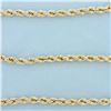 Image 2 : 25 Inch Rope Link Chain Necklace in 10k Yellow Gold